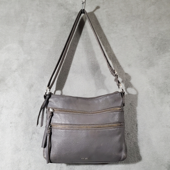 The Sak Gray Leather Reseda Crossbody Bag - Picture 17 of 17